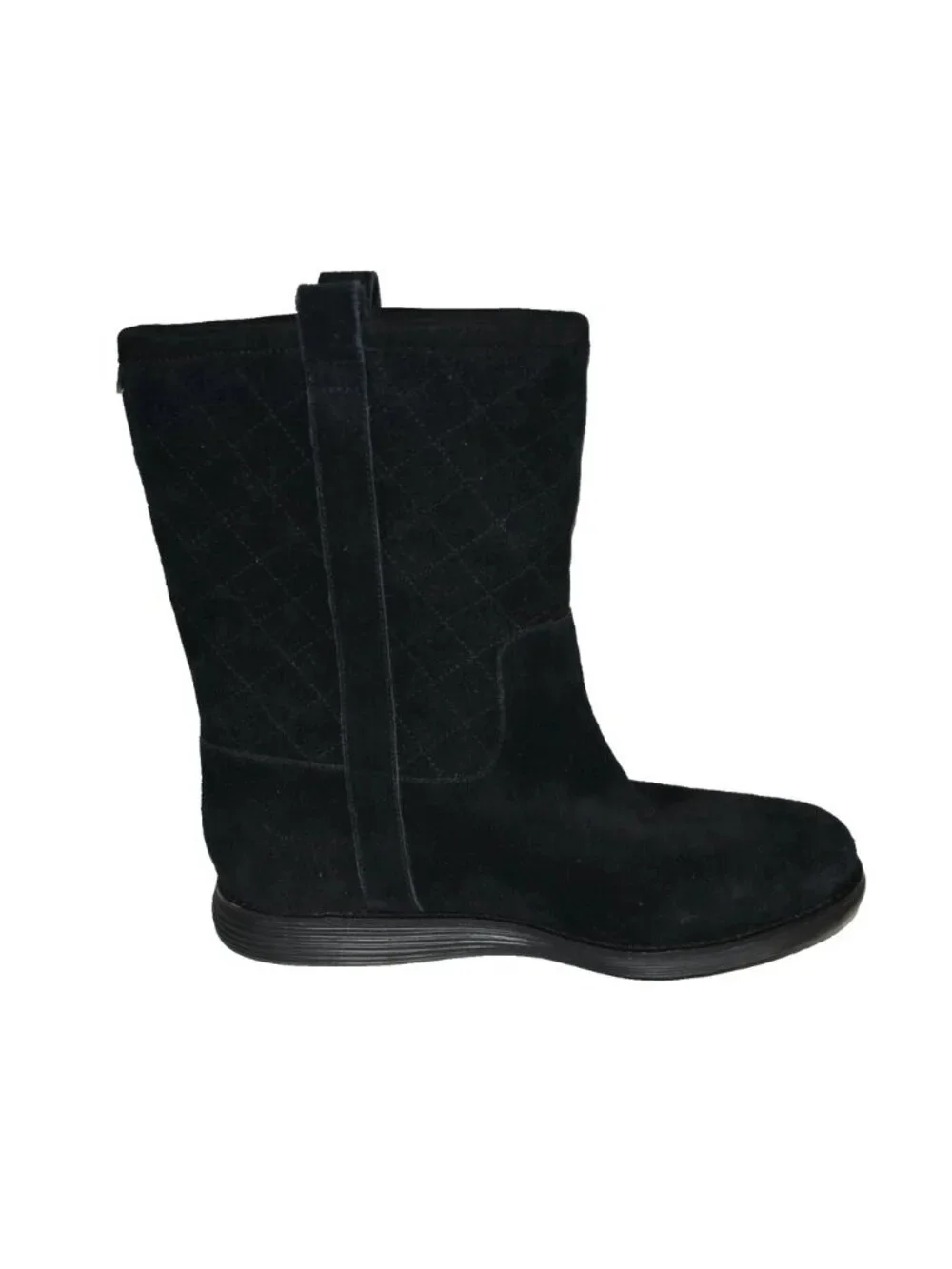 New Cole Haan Roper Grand Waterproof Boot Black Suede Sz 9.5 B W000929 DD23